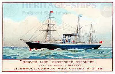 The S.S. Lake Ontario…. Colorized postcard, found on Norway Heritage website