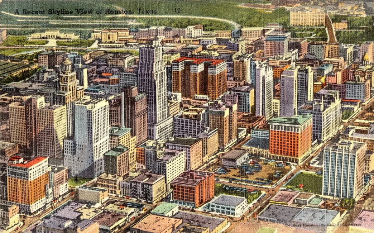 1950s Houston, Texas postcard